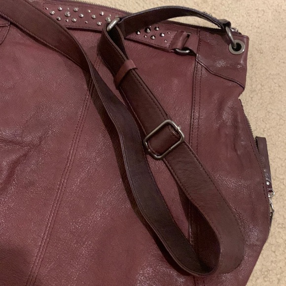 Banana Republic Burgundy Goat Leather Shoulder Bag - Picture 5 of 16